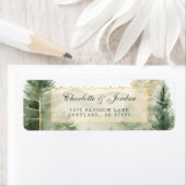 Waterverf Pine Trees Woodland Retouradres Etiket (Insitu)