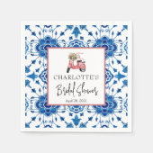 Waterverf Pine & Winter Greenery Vrijgezellenfeest Servet (Voorkant)