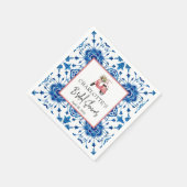 Waterverf Pine & Winter Greenery Vrijgezellenfeest Servet (Hoek)