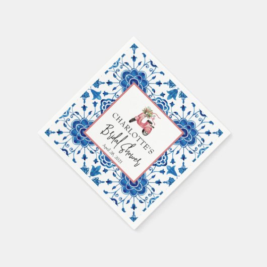 Waterverf Pine & Winter Greenery Vrijgezellenfeest Servet (Hoek)