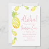 Waterverf Pineappel Birthday Partij Elke Leeftijd  Kaart (Voorkant)