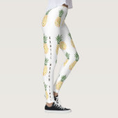 Waterverf Pineappel Exotische strand Tijd Leggings (Rechts)