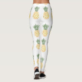 Waterverf Pineappel Exotische strand Tijd Leggings (Achterkant)