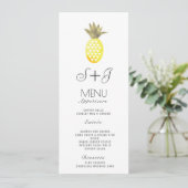 Waterverf Pineappel Tropische Oasis Folie - Menu (Staand voorkant)