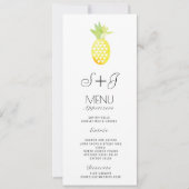 Waterverf Pineappel Tropische Oasis Fruit - Menu (Voorkant)