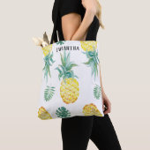 Waterverf Pineapple Print Canvas tas (Dichtbij)
