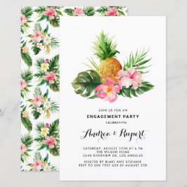 Waterverf Pineapple Tropische Engagement Party