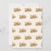 Waterverf Pinecone Thanksgiving Dinner Invitation Kaart (Achterkant)