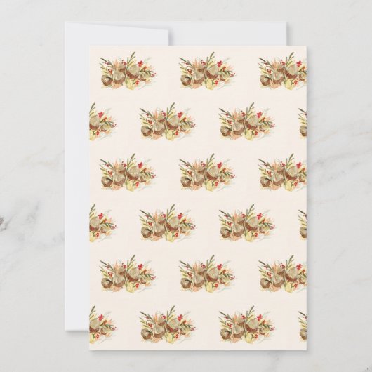 Waterverf Pinecone Thanksgiving Dinner Invitation Kaart (Achterkant)