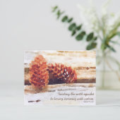 Waterverf Pinecones Aanmoedigingscitaat Briefkaart (Staand voorkant)
