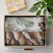 Waterverf Pinecones, boomtakken Natuur Collage Tissuepapier (Geschenk)