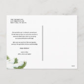 Waterverf Pinecones Vrolijk Kerstfeest Foto Feestdagenkaart (Achterkant)