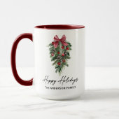 Waterverf Pines Calligrafie Ink Holiday Grote Mok (Links)