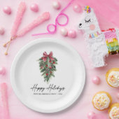 Waterverf Pines Calligrafie Ink Holiday Papieren Bordje (Feest)