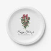 Waterverf Pines Calligrafie Ink Holiday Small Papieren Bordje (Voorkant)