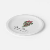 Waterverf Pines Calligrafie Ink Holiday Small Papieren Bordje (Gekanteld)