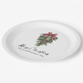 Waterverf Pines Calligrafie Inkt Kerstmis Papieren Bordje (Gekanteld)