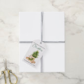 Waterverf Pines Calligraphy Inktscript Cadeaulabel (Met Touw)