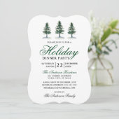 Waterverf Pines Holiday Kaart (Staand voorkant)