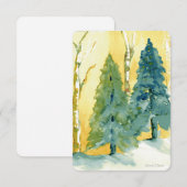 Waterverf Pines in Sunset kaart (Voorkant / Achterkant)