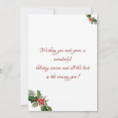 Waterverf PineTree Branches Foto met prettig kerst (Achterkant)