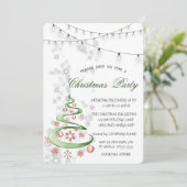 Waterverf PineTree,Kogels,Lichten,kerstfeest Kaart (Staand voorkant)