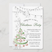 Waterverf PineTree,Kogels,Lichten,kerstfeest Kaart (Voorkant)