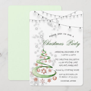 Waterverf PineTree,Kogels,Lichten,kerstfeest Kaart