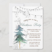 Waterverf PineTree,Sparkle,Licht,Kerstfeest Kaart (Voorkant)