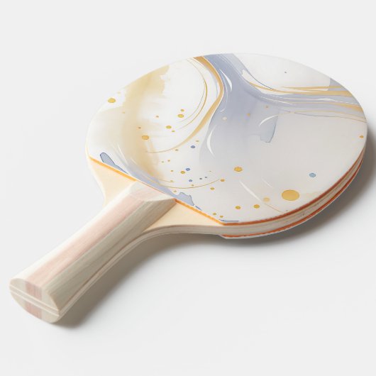 Waterverf Ping Pong peddels die opvallen Tafeltennisbatje (Voorkant Gekanteld)