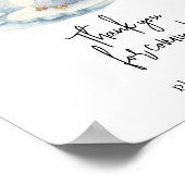 Waterverf pinguïn - Bedankt voor je komst Poster (Hoek)