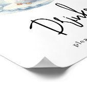 Waterverf pinguïn - Drinken Poster (Hoek)