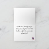 Waterverf Pinguïn Sneeuw Kleurrijk Vrolijk Kerstfe Feestdagen Kaart (Binnen)