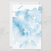 Waterverf Pinguïn Winter Baby Shower Uitnodiging (Achterkant)
