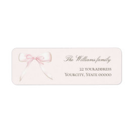 waterverf Pink Bow Label