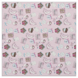 Waterverf Pink Christmas geïnspireerd Stof