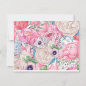 Waterverf Pink en Blush Peonies lente zomer Notitiekaartje (Voorkant)