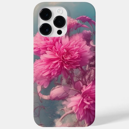 WATERVERF PINK FANTASY CHRYSANTHEMUMS Case-Mate iPhone CASE (Achterkant)