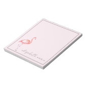 Waterverf Pink Flamingo gepersonaliseerd Notitieblok (Linkerzijde)