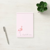 Waterverf Pink Flamingo gepersonaliseerd Post-it® Notes (Kantoor)