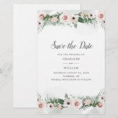 Waterverf Pink Floral Blush budgettaire waarborg d Briefpapier (Voorkant / Achterkant)