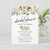 Waterverf Pink Floral Calligraphy Vrijgezellenfees Kaart (Staand voorkant)