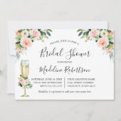 Waterverf Pink Floral Calligraphy Vrijgezellenfees Kaart (Voorkant)