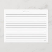 Waterverf Pink Floral Garland Recipe Kaart (Achterkant)