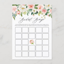 Waterverf Pink Floral Garland Vrijgezellenfeest Bi Informatiekaartje