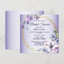 Waterverf Pink Floral Golden Paars Vrijgezellenfee