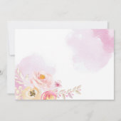 Waterverf Pink Floral Heilige Communauteit Dank u Kaart (Achterkant)