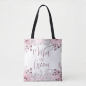 Waterverf Pink Floral Moeder van Groom Tote Bag (Voorkant)