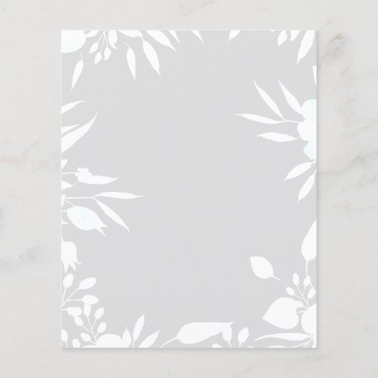 Waterverf Pink Floral Weddenschap (Achterkant)