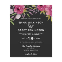 Waterverf Pink Floral Weddenschap